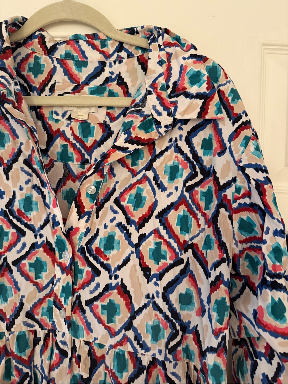 Anthropologie Maeve Bettina Tiered Shirt Dress - Picture 4 of 5